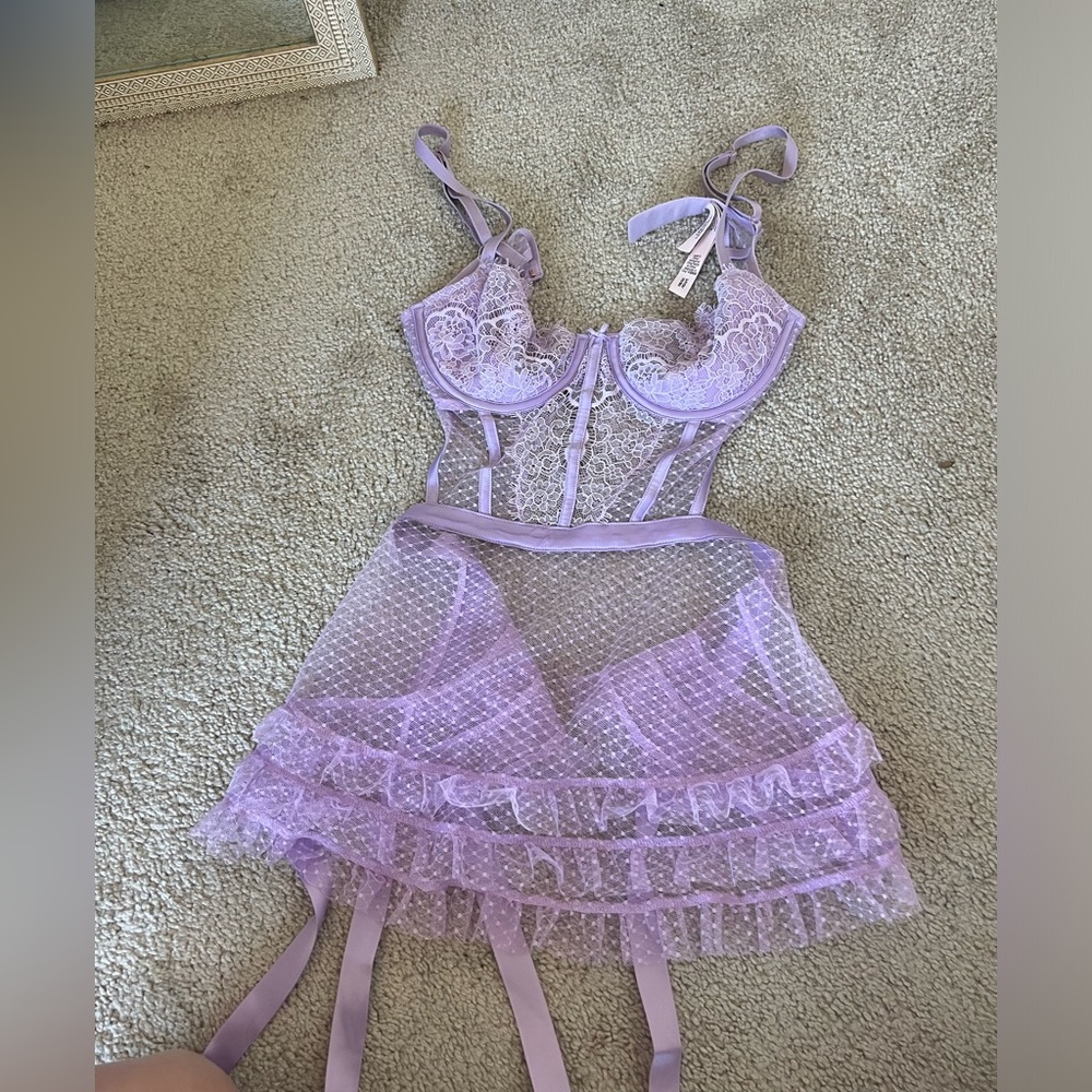 Victorias secret lavender lingerie